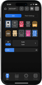 VALETON GP-5はスマートフォンアプリから操作も可能です