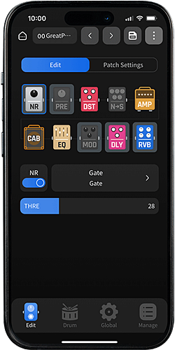 VALETON GP-5はスマートフォンアプリから操作も可能です