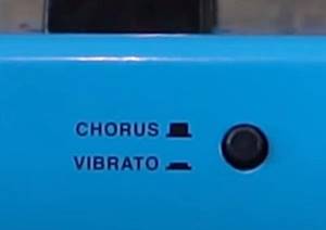 ROSS Compressor側面に配置されたChorus/Vibratoスイッチ。