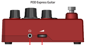 LINE6 POD Express Guitarのサイドパネル
