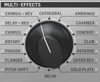 TC ELECTRONIC M100の16個のモード