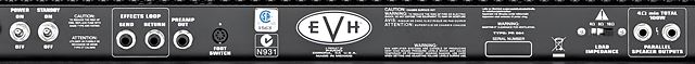 EVH 5150IIIのバックパネル