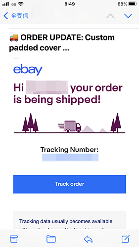 eBay～発送の連絡