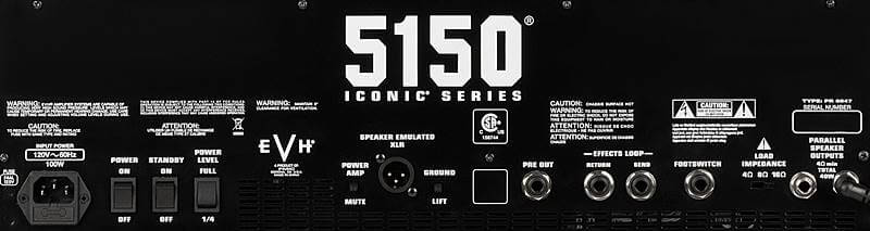 EVH 5150 ICONIC SERIES 40W 1X12 COMBOのバックパネル