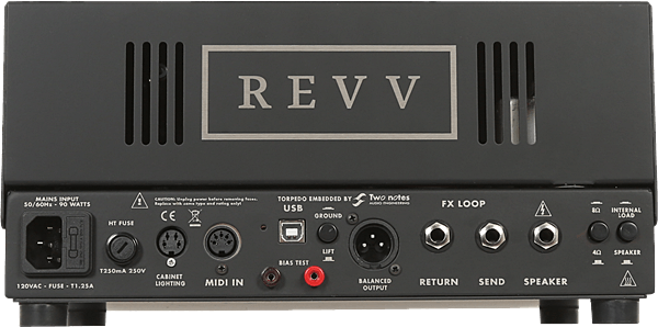 Revv Amplification D20のバックパネル