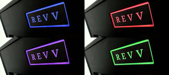 Revv Amplification GENERATOR 120 MK3のロゴは選択したチャンネルにより色が変わります