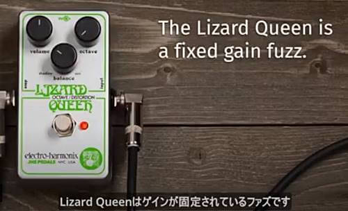 Electro-Harmonix Lizard Queen Octave Fuzzのゲインは固定されています