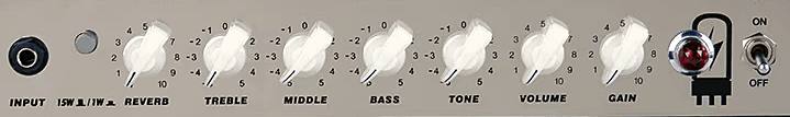 NOVA Tube Amp 15Wのコントロールパネル