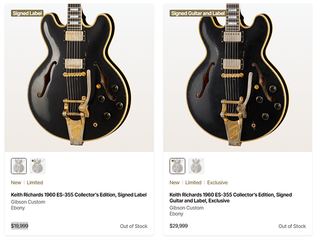 キース・リチャーズ愛用のES-355が「Keith Richards 1960 ES-355 Collector’s Edition」として発売されました。